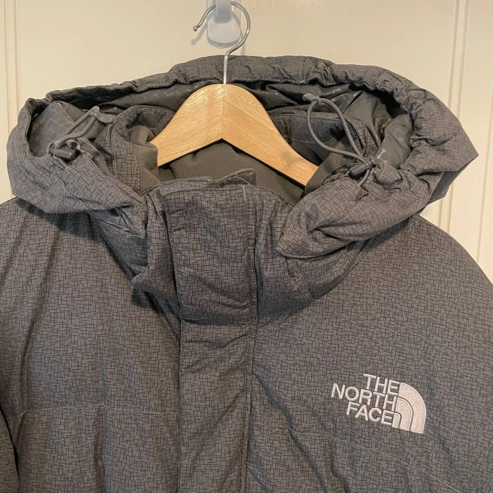 The North Face Mens 600 Down Parka Jacket Gray Puffer Hooded XL